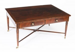 Bespoke Classic Flame Mahogany Coffee Table With Two Drawers | Ref. no. A1649 | Regent Antiques