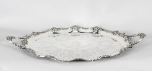 Antique Victorian Silver Plated Oval Twin Handled Tray 1870 19th Century | Ref. no. A1655 | Regent Antiques