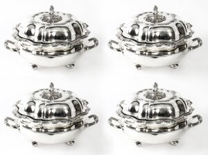 Antique Set of 4  English Old Sheffield Entree Serving Dishes c1815 19th Century | Ref. no. A1671 | Regent Antiques