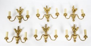 Antique Set of 6 French Louis XVI Style Twin Branch Wall Lights C1920 | Ref. no. A1769 | Regent Antiques