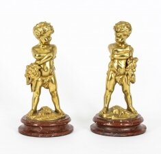 Antique Pair French Ormolu Bronze Cherubs by Louis Kley 19th C | Ref. no. A1824 | Regent Antiques
