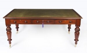 Antique 6ft Victorian 6 Drawer Partners Writing Table Desk C1850 19th C