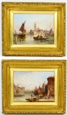 Pair Oil Paintings San Marco & Santa Maria Venice Alfred Pollentine  19th C | Ref. no. A1868 | Regent Antiques