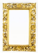 Antique Italian Giltwood Florentine Mirror 19th Century 65x46cm