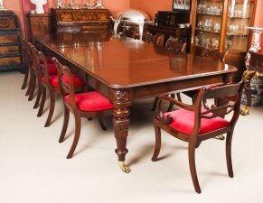 Antique William IV Mahogany Dining Table  & 10 Regency Dining Chairs 19th C | Ref. no. A1960b | Regent Antiques