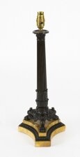 Antique Large Empire Period Bronze Table Lamp c1820 19th Century