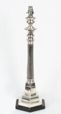 Antique Large Edwardian Silver Plated Doric Column Table Lamp 19th C | Ref. no. A1977 | Regent Antiques