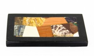 Antique Grand Tour Pietra Dura Specimen Top Paperweight 19th C