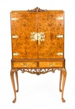 Vintage Burr Walnut Cocktail Cabinet Drinks Dry Bar  Mid 20th C | Ref. no. A2029 | Regent Antiques