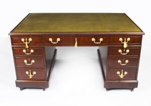 Antique 5ft  George III Mahogany Pedestal Partners Desk C1810 19th C | Ref. no. A2068 | Regent Antiques