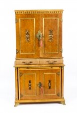 Vintage Meuble Francais ormolu mounted burr walnut cocktail cabinet 20th Century | Ref. no. A2096 | Regent Antiques