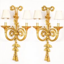 Antique Monumental Pair Ormolu Twin Branch Wall Lights Sconces 19th C | Ref. no. A2124 | Regent Antiques