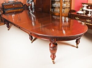 Antique 16ft Victorian Flame Mahogany Extending Dining Table 19th C | Ref. no. A2129 | Regent Antiques