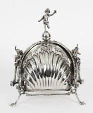 Antique Silver Plate Triple Shell Shaped Sweets Biscuit Box Mappin & Webb 19th C | Ref. no. A2167a | Regent Antiques