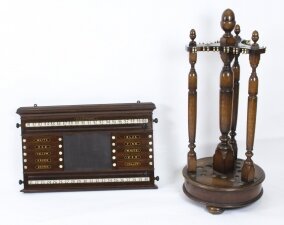 Antique oak  snooker scoreboard with revolving cue stand 19th Century | Ref. no. A2175a | Regent Antiques