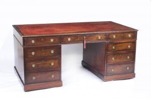 Antique George III Mahogany Pedestal  Desk C1810  19th C | Ref. no. A2185 | Regent Antiques