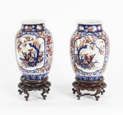 Antique Pair Japanese Imari Porcelain Vases on Stands c. 1870 19th C. | Ref. no. A2201 | Regent Antiques