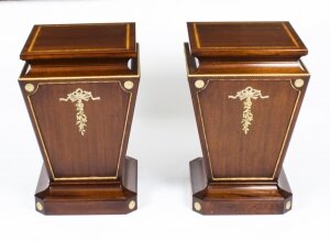 Antique Pair Georgian Revival Mahogany and Giltwood Low Pedestals C1880 19th C | Ref. no. A2203 | Regent Antiques