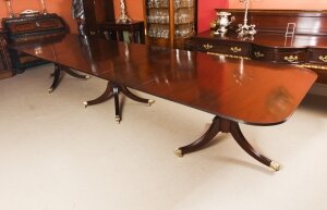 Vintage 14ft George III Revival Arthur Brettt Dining Table Mid 20th C