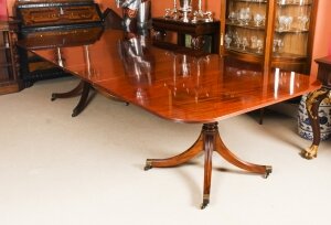 Vintage10ft Regency Revival  Twin Pillar Dining Table by William Tillman 20th C | Ref. no. A2217 | Regent Antiques