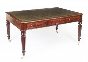 Antique 5ft William IV Six Drawer Partners Writing Table Desk C 1830 19th C