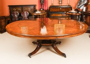 Vintage 7ft Diameter  Flame Mahogany Jupe Dining Table 20thC | Ref. no. A2257 | Regent Antiques