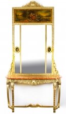 Antique French Trumeau Mirror with matching Console Table C1820 19th C