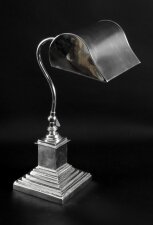 Antique Silver Plated Bankers Lamp Desk Lamp  Circa 1920 | Ref. no. A2268b | Regent Antiques