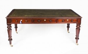 Antique 6ft William IV 6 Drawer Partners Writing Table Desk 19th C