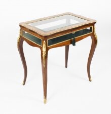 Antique French Ormolu Mounted Marquetry Bijouterie Display Table 19th Century