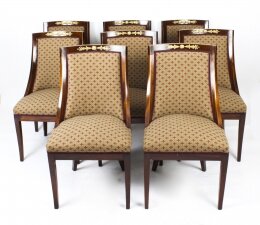Antique Set of 8 French Empire Dining Chairs 19th C