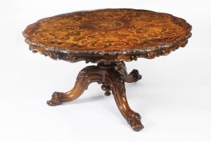 Antique 4ft 6" diam Burr Walnut  Marquetry Dining / Centre Table C1860 19th C | Ref. no. A2313 | Regent Antiques