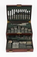 Antique Kings Pattern Cooper Bros & Sons Canteen x 8 Silver Plated Cutlery c1920