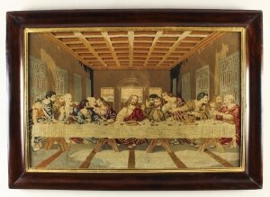 Antique Flanders Tapestry of the Last Supper 19th C