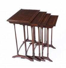 Antique Edwardian Mahogany Nest of Four Tables Circa 1900