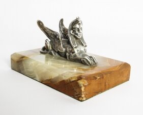 Antique Victorian Sterling Silver Egyptian Revival Sphinx Thomas White 19th C