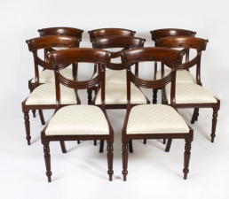 Vintage Set 8 Regency Revival Swag back Dining Chairs 20th Century | Ref. no. A2406a | Regent Antiques