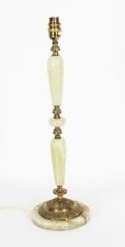 Antique French Ormolu Mounted Cream Onyx Table Lamp C1920