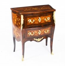 Antique French Louis Revival Marquetry Commode 19th Century