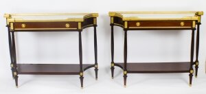 Antique Pair Russian Ormolu Mounted Console Side Tables 19th C C1840