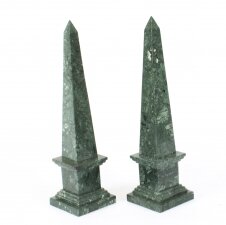 Vintage Pair of Stunning Green Marble Obelisks Mid 20th C | Ref. no. A2500 | Regent Antiques