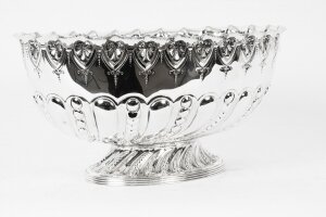 Antique Victoria Silver Plated Punch Bowl Fenton Brothers Sheffield 19th C