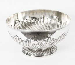 Antique Sterling Silver Punch Bowl Walter Barnard 1892 19th C