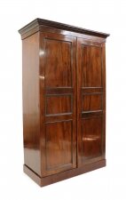 Antique Victorian Flame Mahogany  Two Door Wardrobe c.1880 19th C | Ref. no. A2572 | Regent Antiques