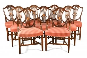 Antique Set 12 Hepplewhite Mahogany Dining Chairs 19th Century | Ref. no. A2606 | Regent Antiques