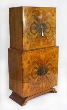 Antique Art Deco Burr Walnut Cocktail Cabinet Dry Bar c.1920 | Ref. no. A2625 | Regent Antiques