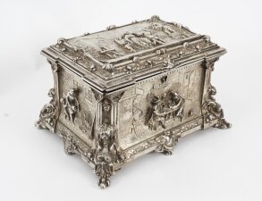 Antique French Silver-plated Jewellery  Casket 19th Century | Ref. no. A2651 | Regent Antiques