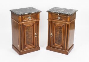 Antique Pair French Bedside Cabinets Marble Tops 19thC | Ref. no. A2652 | Regent Antiques