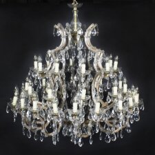 Antique English 41 light Ballroom Crystal Chandelier C1920