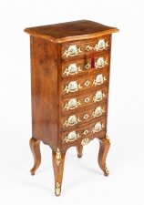 Antique Burr Walnut & Inlaid Chest 19th Century